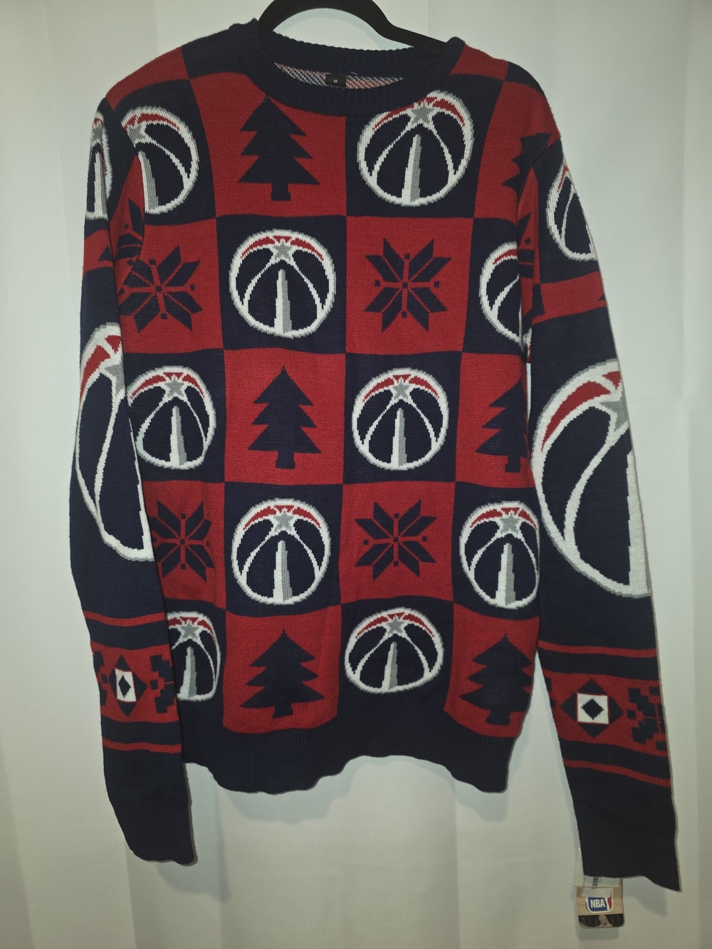 NBA Washington Wizards Holiday Ugly Sweater. Size Medium NWT